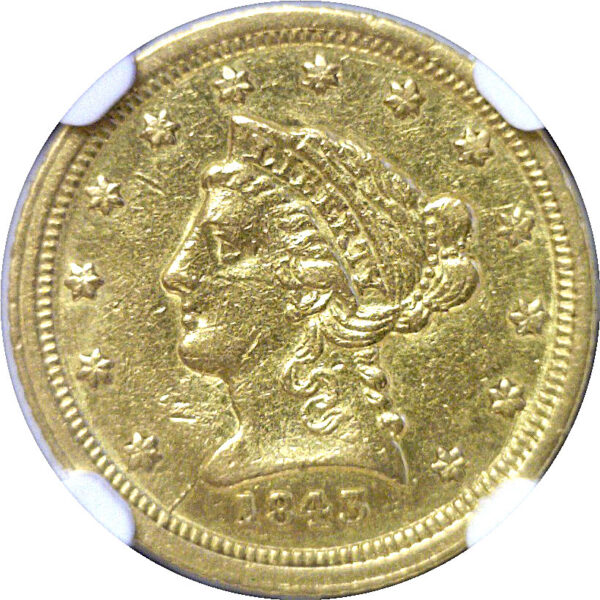 1843-C $2 1/2 Liberty  -  NGC AU-55 - Image 2