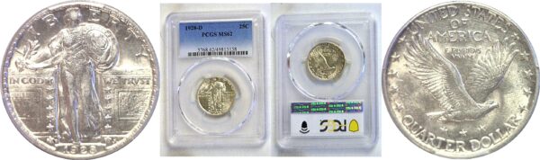 1928-D Standing Liberty Quarter  -  PCGS MS-62