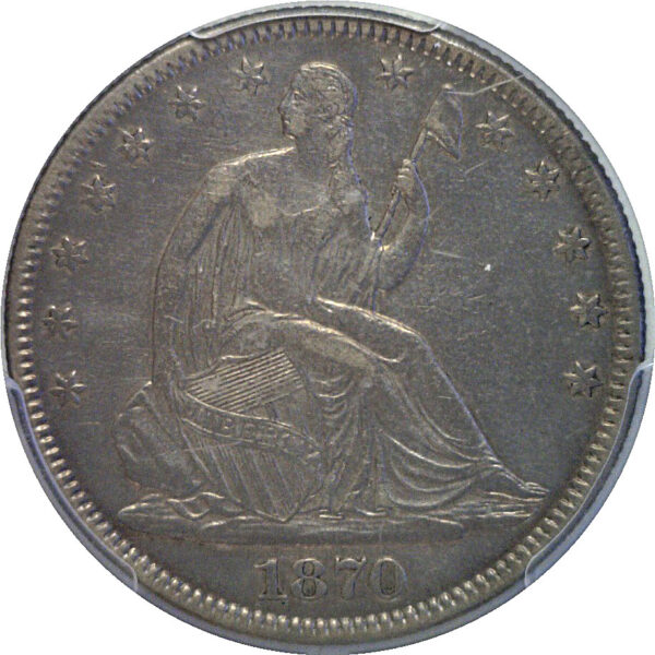 1870 Seated Liberty Half Dollar  -  PCGS XF-40 - Image 2