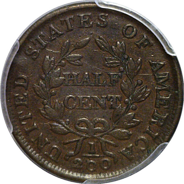 1803 Half Cent. -  PCGS VF-35.  CAC - Image 3