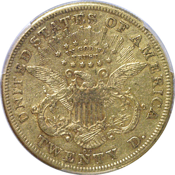 1874-CC $20 Liberty  -  PCGS XF-45 - Image 3