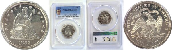 1882 Seated Liberty Quarter.  -   PCGS PR-66 CAM