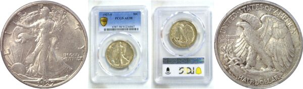 1927-S Walking Liberty Half Dollar. -  PCGS AU-58