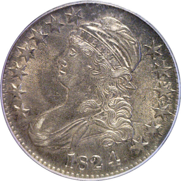 1824/4 Bust Half Dollar  -  PCGS AU-55 - Image 2