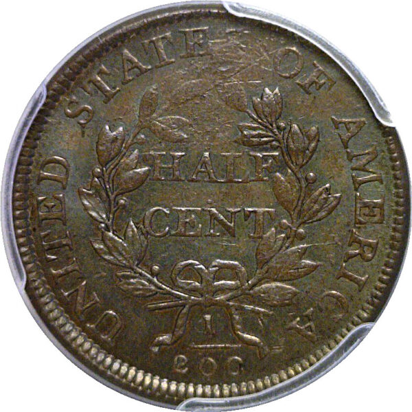 1806 Half Cent  -  PCGS MS-62 BN - Image 3