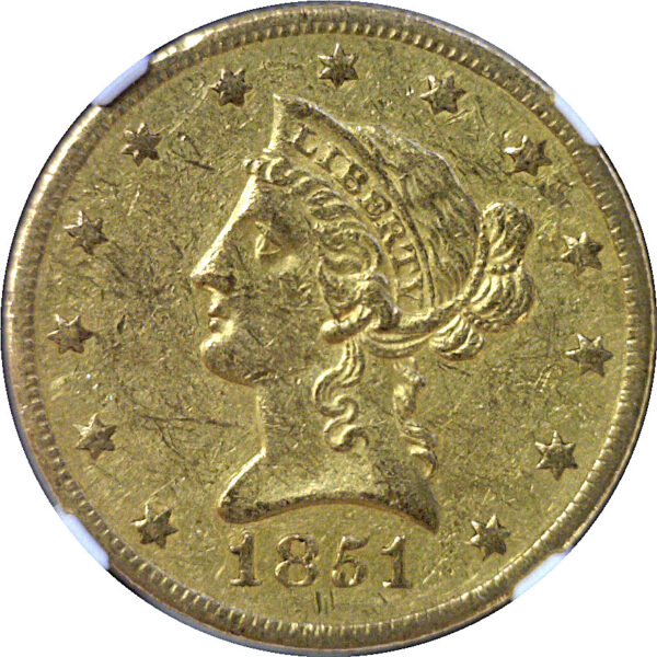 1851-O $10 Liberty  -  NGC AU-55 - Image 2