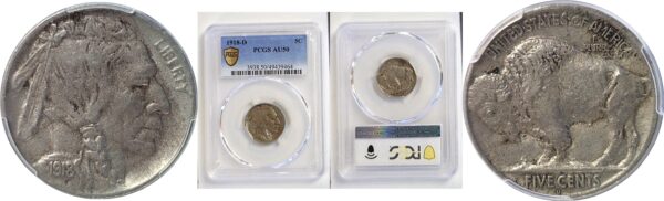 1918-D Buffalo Nickel -     PCGS AU-50