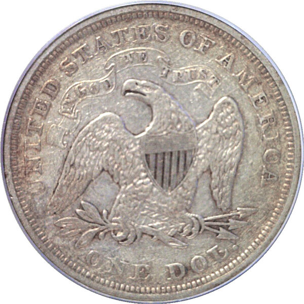 1872 Seated Liberty Dollar  -  ANACS VF-35 - Image 3