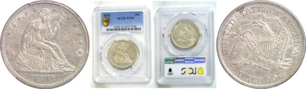 1878 Seated Liberty Half Dollar  -  PCGS XF-45