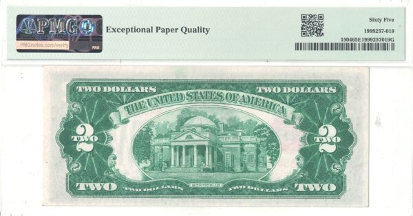 1928-C $2 Legal Tender Fr-1504 PMG Gem CU-65 EPQ - Image 3