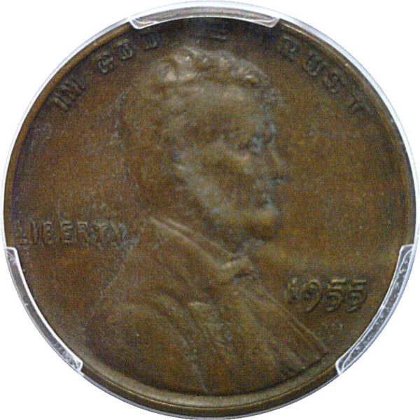 1955 Double Die Obverse Lincoln Cent - PCGS AU-55 CAC - Image 2