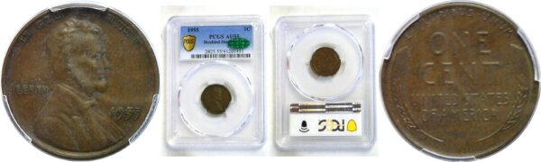 1955 Double Die Obverse Lincoln Cent - PCGS AU-55 CAC