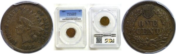 1864-L Indian Head Cent  -  PCGS XF-45