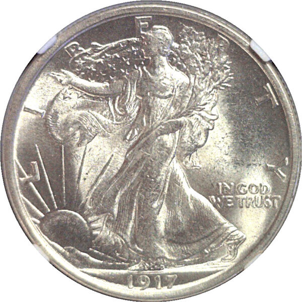 1917-S Reverse. Walking Liberty Half Dollar  -  NGC MS-64 - Image 2