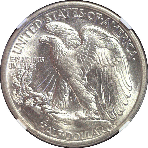 1917-S Reverse. Walking Liberty Half Dollar  -  NGC MS-64 - Image 3