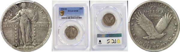 1920-D Standing Liberty Quarter   -   PCGS XF-40