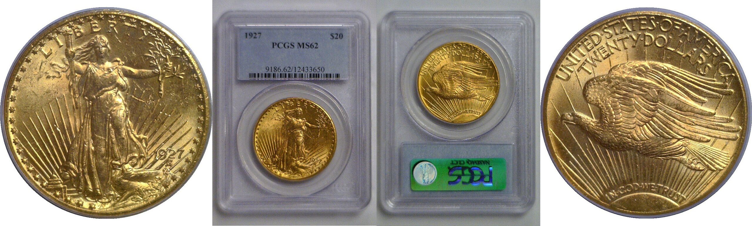 1927 $20 St. Gaudens  -  PCGS MS-62
