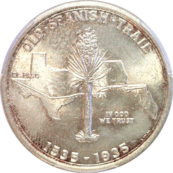 1935 Spanish Trail Commemorative Half Dollar  -  PCGS MS-67 - Image 3