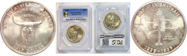 1935 Spanish Trail Commemorative Half Dollar  -  PCGS MS-67