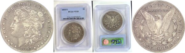 1893-S Morgan Dollar.  -   PCGS VF-35