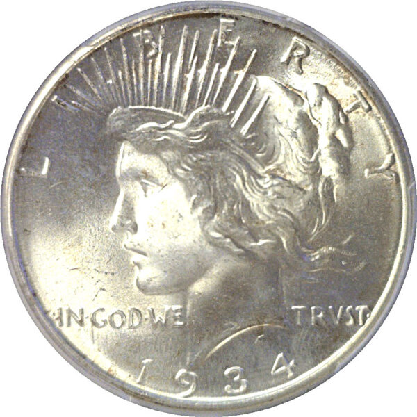 1934-D Peace Dollar  -  PCGS MS-66 - Image 2