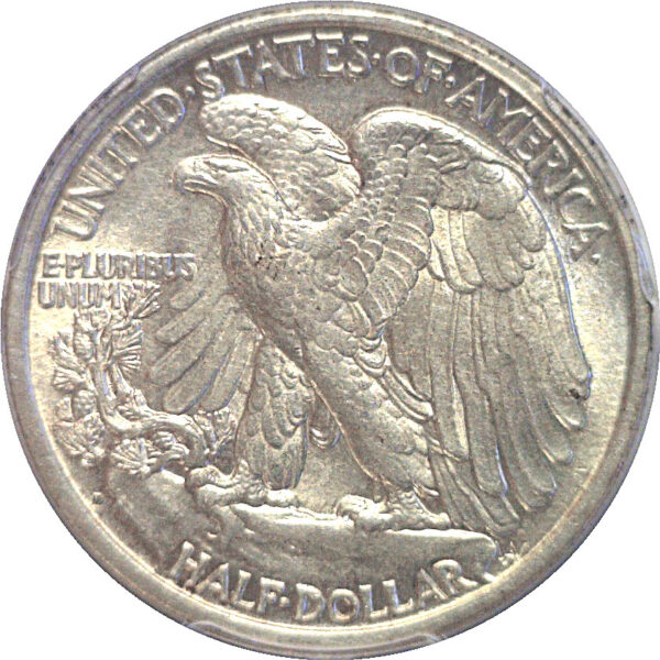 1918-D Walking Liberty Half Dollar  -  PCGS AU-58 - Image 3