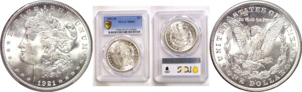 1921-D Morgan  Dollar  -  PCGS MS-65