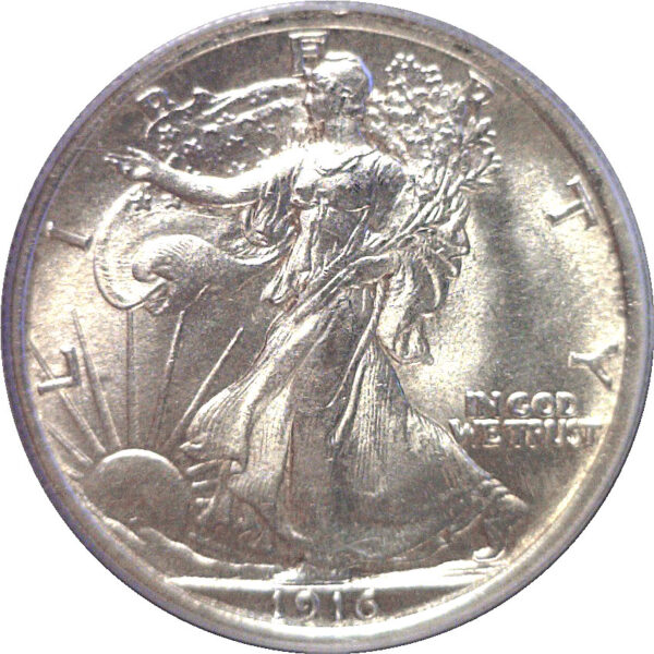 1916 Walking Liberty Half Dollar  -  PCGS MS-64  CAC - Image 2