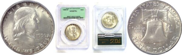 1950-D Franklin Half Dollar  -  PCGS MS-66 FBL