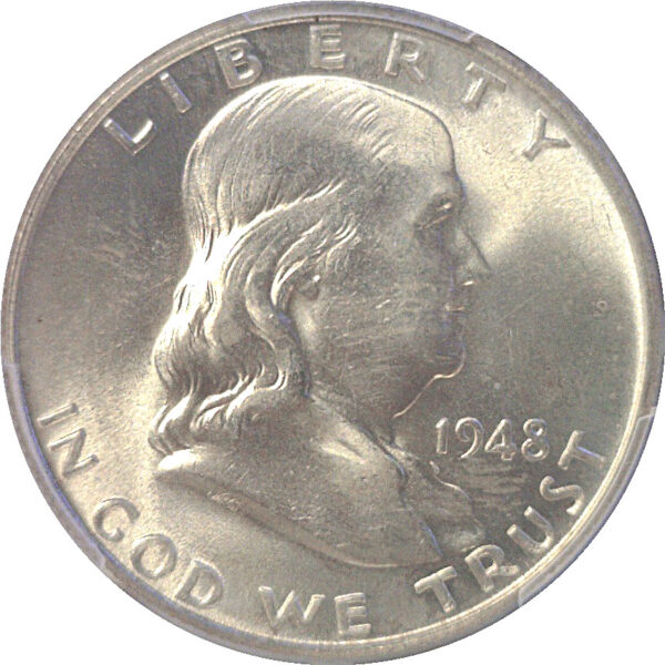 1948 Franklin Half Dollar. -  PCGS MS-66 FBL - Image 2
