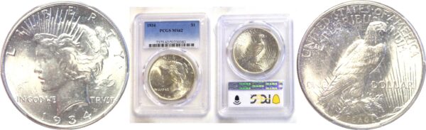 1934 Peace Dollar   -  PCGS MS-62