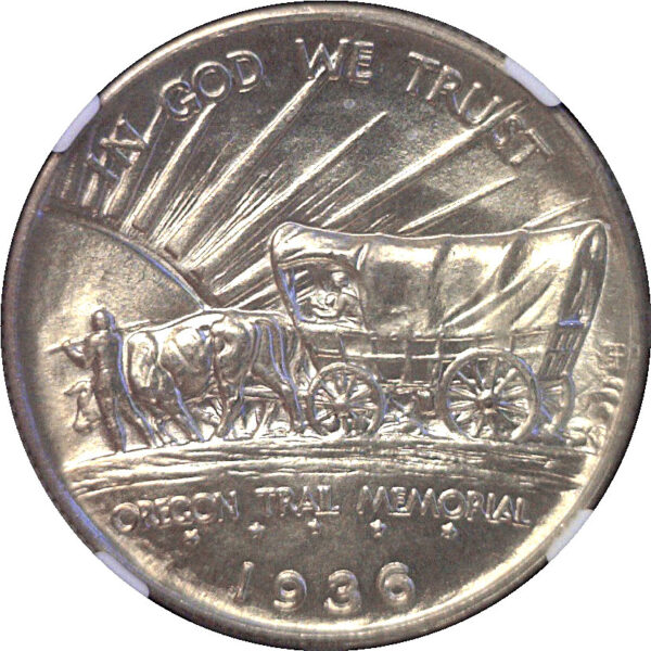 1936 Oregon Trail Commemorative Half Dollar. -  NGC MS-66 - Image 3