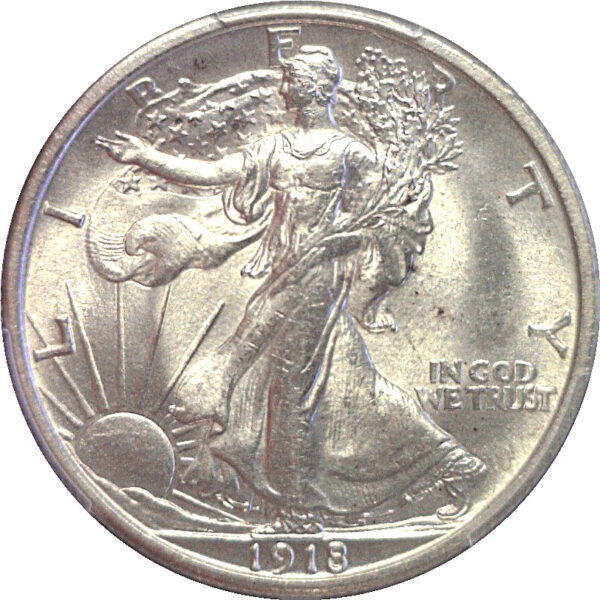 1918 Walking Liberty Half Dollar  -  PCGS MS-63 - Image 2