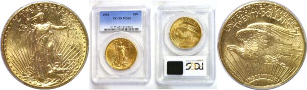 1924 $20 St. Gaudens  -  PCGS MS-62