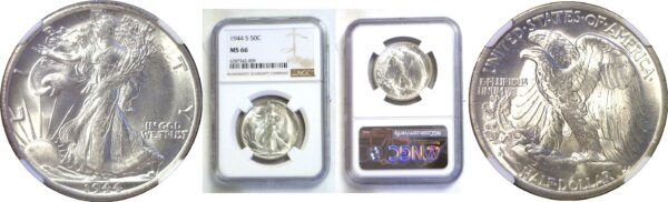 1944-S Walking Liberty Half Dollar  -  NGC MS-66