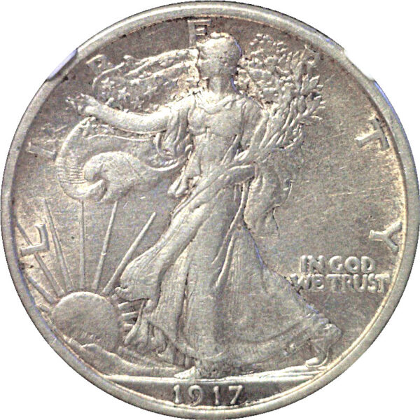 1917-D Reverse. Walking Liberty Half Dollar. -  NGC AU-53 - Image 2