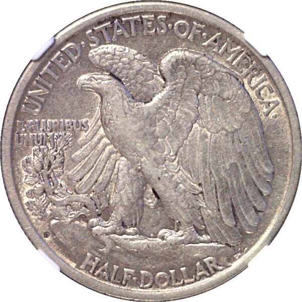 1917-D Reverse. Walking Liberty Half Dollar. -  NGC AU-53 - Image 3