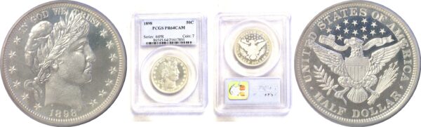 1898 Barber Half Dollar  -   PCGS PR-64 CAM