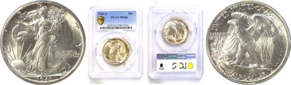 1943-S Walking Liberty Half Dollar  -  PCGS MS-66