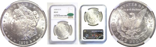 1878-CC Morgan Dollar  -  NGC MS-63  CAC
