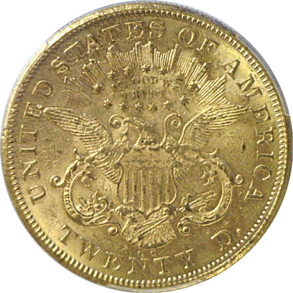 1876-CC $20 Liberty. -  PCGS MS-61.  CAC - Image 3