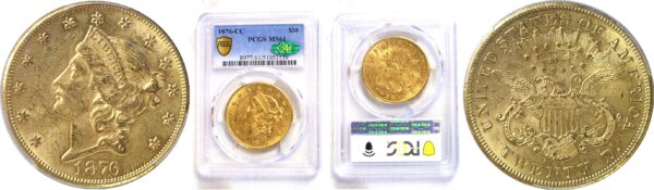 1876-CC $20 Liberty. -  PCGS MS-61.  CAC
