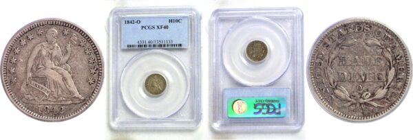 1842-O Seated Liberty Half Dime  -  PCGS XF-40