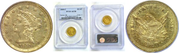 1840-C $ 2 1/2 Liberty  -  PCGS AU-58