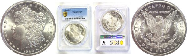 1884-CC Morgan Dollar. -  PCGS MS-67