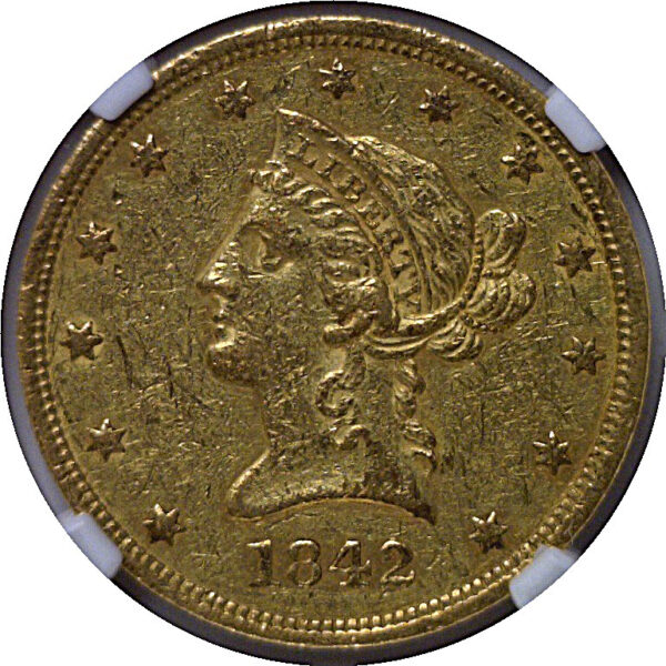 1842 $10 Liberty    NGC AU-55 - Image 2