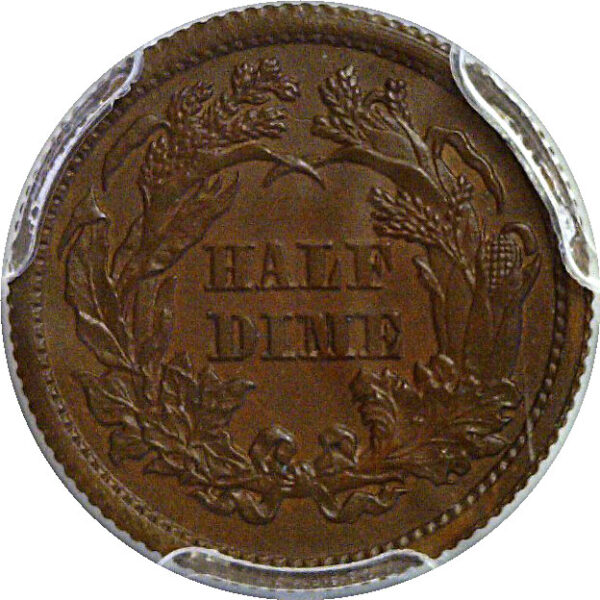 1870 Pattern Half Dime. J-817.  -  PCGS PR-63 BN - Image 3