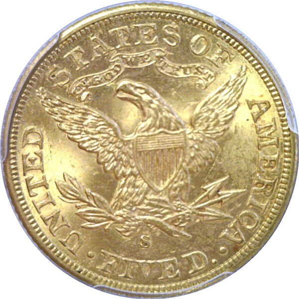 1906-S $5 Liberty  -  PCGS MS-65 - Image 3