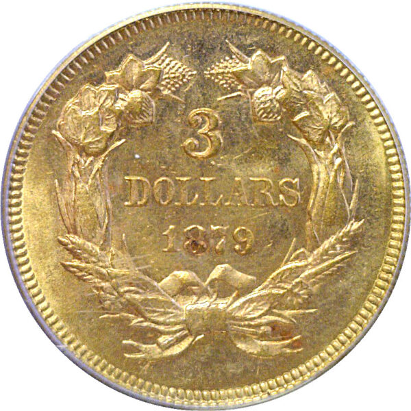1879 $3 Princess   -   PCGS MS-63 - Image 3