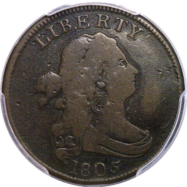 1805 Half Cent. -  PCGS VG-10.  CAC - Image 2
